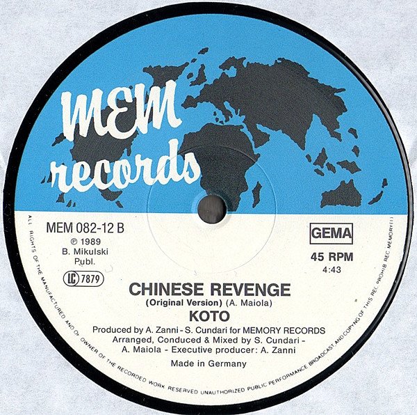 Koto - Chinese Revenge (Asia Version - 89) (Vinyl)