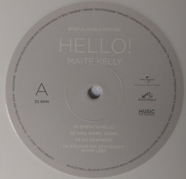 Maite Kelly ‎- Hello! (White Vinyl)