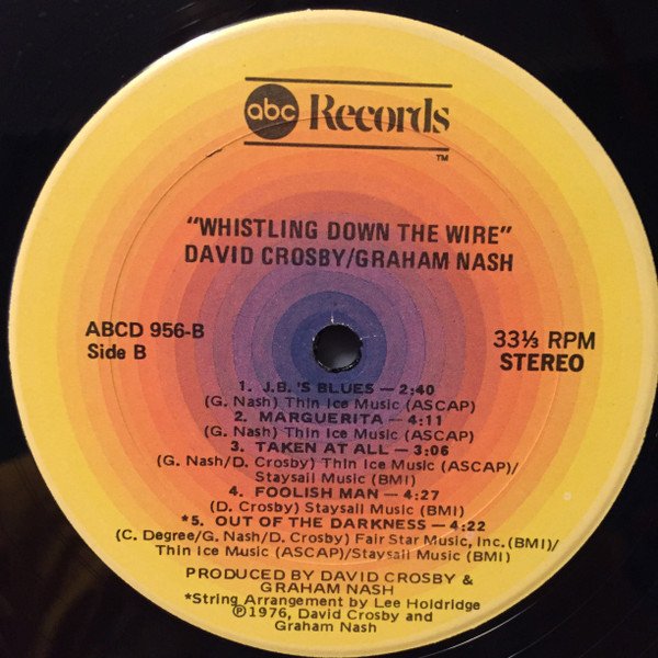 Crosby - Nash - Whistling Down The Wire  (Vinyl)