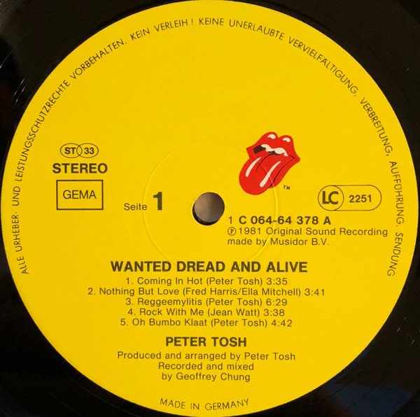 Peter Tosh - Wanted Dread & Alive (Vinyl)