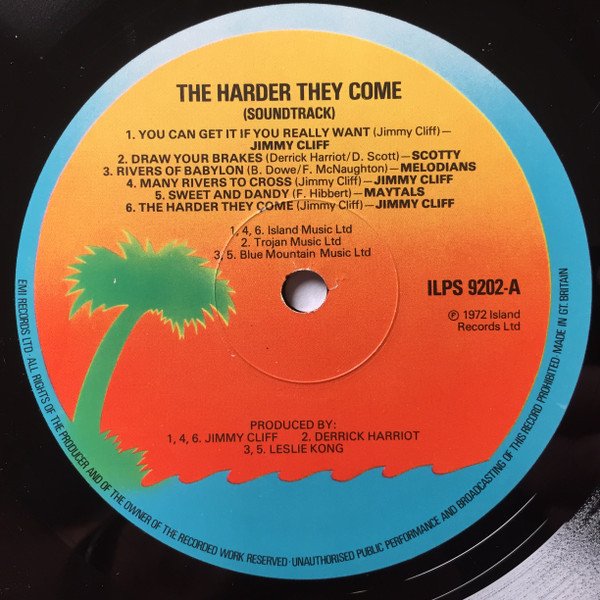 Various Artists (Jimmy Cliff) - The Harder They Come (Original Soundtrack Recording) (Vinyl)