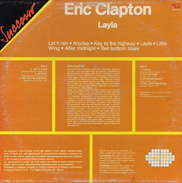 Eric Clapton - Layla (Vinyl)
