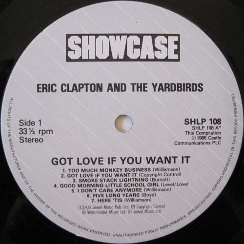 Eric Clapton & The Yardbirds - Got Love If You Want It (Vinyl)