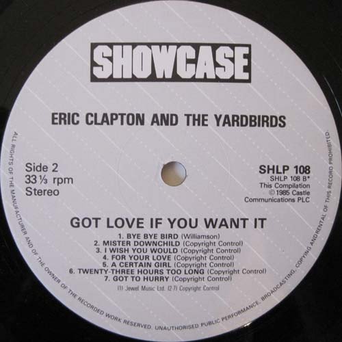 Eric Clapton & The Yardbirds - Got Love If You Want It (Vinyl)