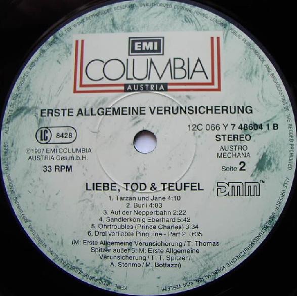 Erste Allgemeine Verunsicherung (EAV) - Liebe, Tod & Teufel (Teil 1)(Vinyl)