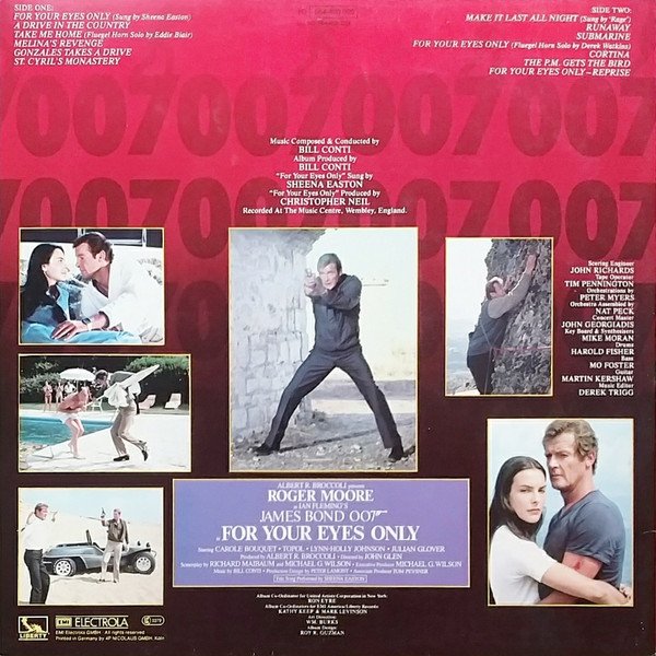 Various Artists - For Your Eyes Only (James Bond) (Vinyl)