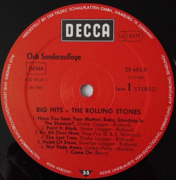 Rolling Stones - Big Hits (Vinyl)