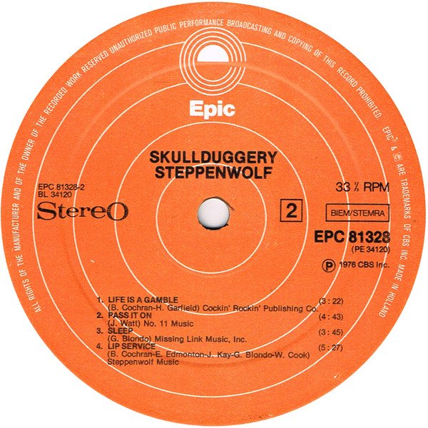 Steppenwolf - Skullduggery (Vinyl)