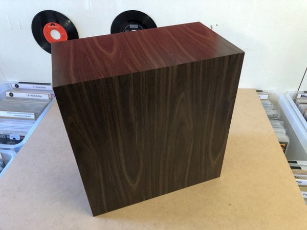 LP Box - Kunststoff, Holz Muster Braun (Archivierung)