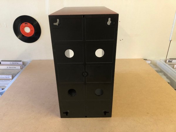 LP Box - Kunststoff, Holz Muster Braun (Archivierung)