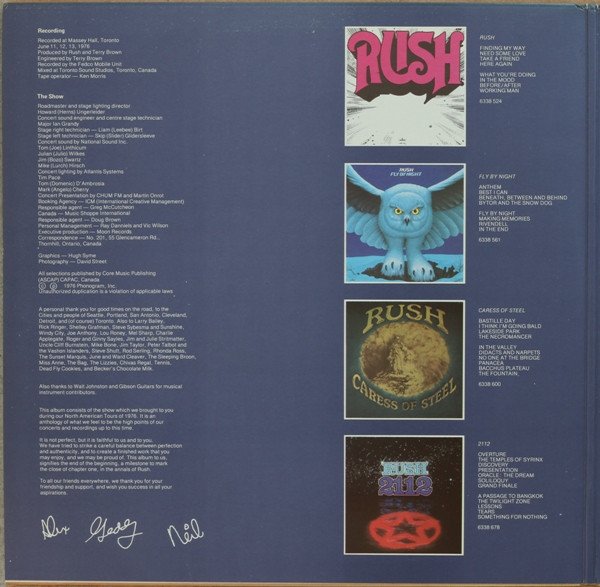 Rush - All The World's A Stage (Vinyl)