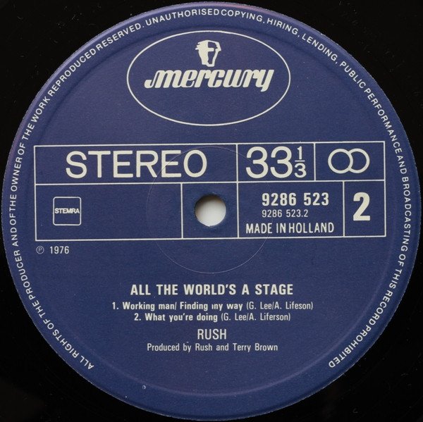 Rush - All The World's A Stage (Vinyl)