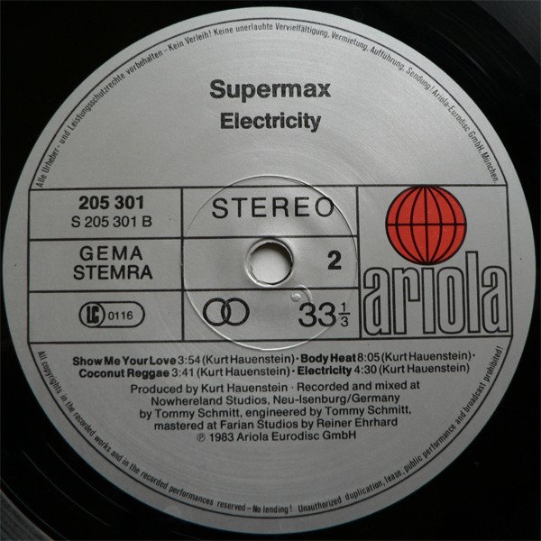 Supermax - Electricity (Vinyl)