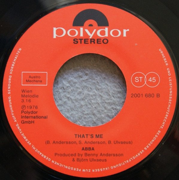 ABBA -  Dancing Queen ∗ That's Me (Vinyl Single)