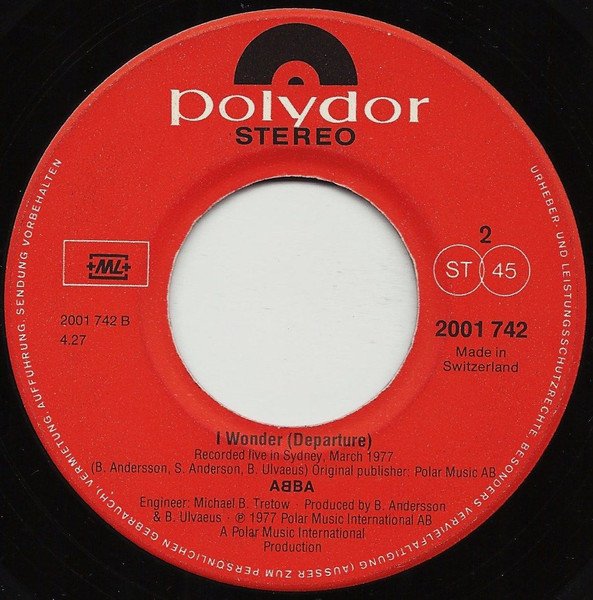 ABBA -  The Name Of The Game / I Wonder (Departure) (Vinyl Single)