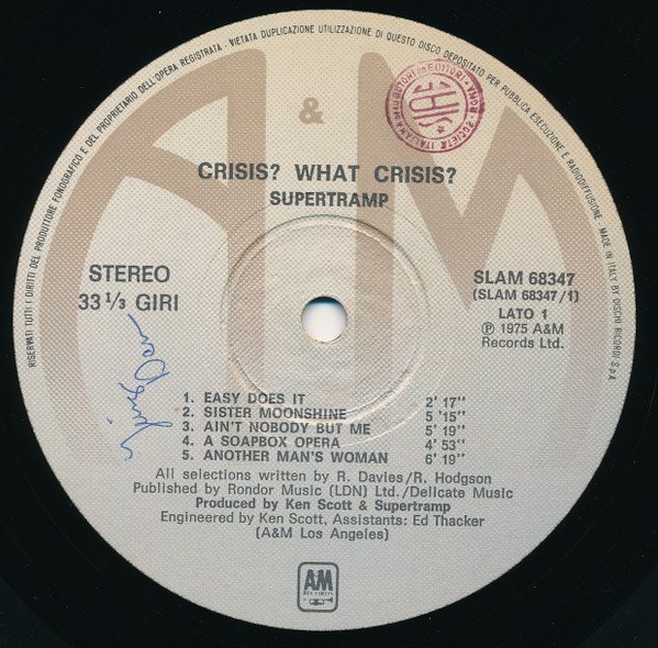 Supertramp - Crisis? What Crisis? (Vinyl)