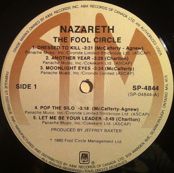 Nazareth - The Fool Circle (Vinyl)