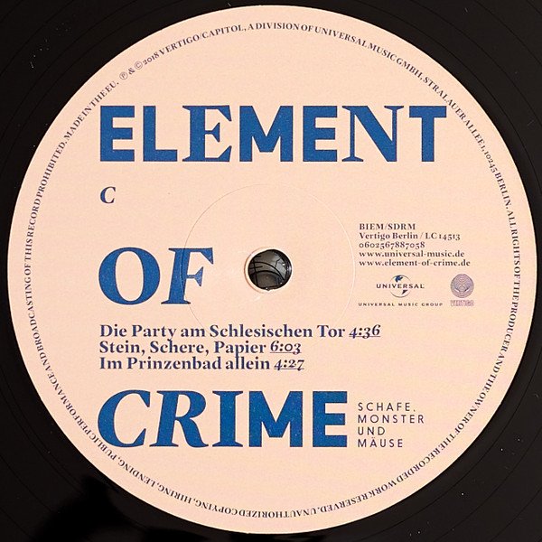 Element Of Crime - Schafe, Monster Und Mäuse (Vinyl, DLC)