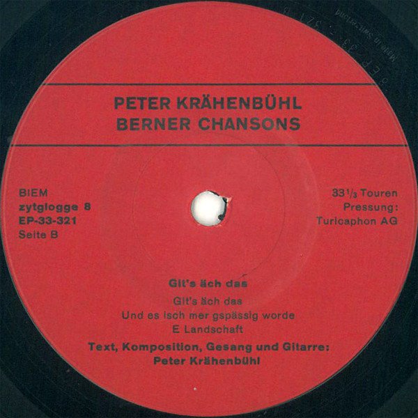 Peter Krähenbühl - Git's Äch Das (Vinyl Single)