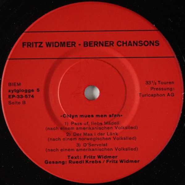 Fritz Widmer - Chlyn Mues Men Afa (Vinyl Single)