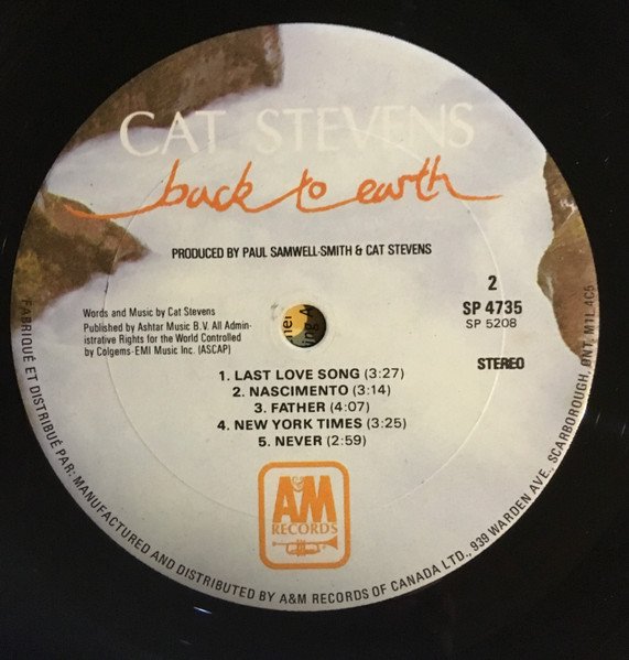 Cat Stevens – Back To Earth (Vinyl)