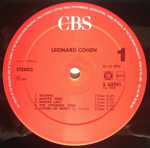 Leonard Cohen - Songs Of Leonard Cohen (Vinyl)