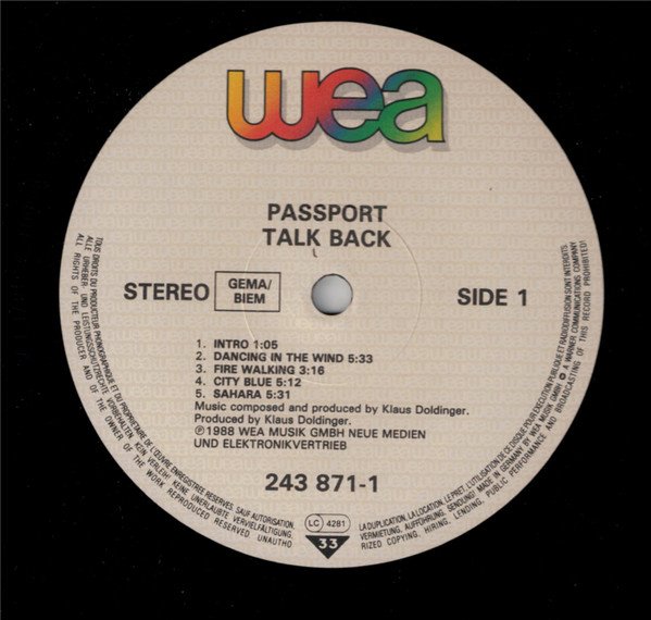 Passport - Talk Back (Vinyl)