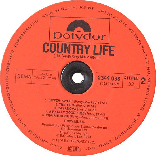 Roxy Music - Country Life (Vinyl)