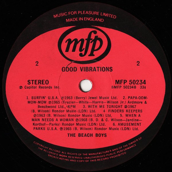 Beach Boys - Good Vibrations (Vinyl)