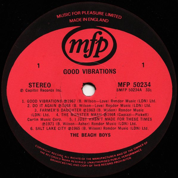 Beach Boys - Good Vibrations (Vinyl)