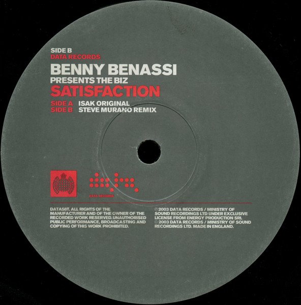 Benny Benassi Presents The Biz - Satisfaction (Vinyl Maxi Single)