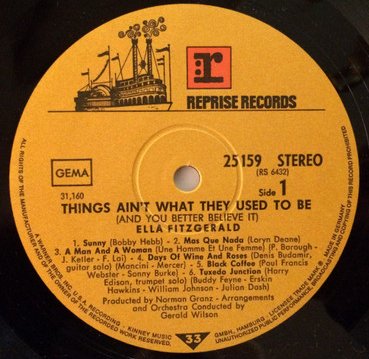 Ella Fitzgerald - Things Ain't What They Used To Be (And You Better Believe It) (Vinyl)
