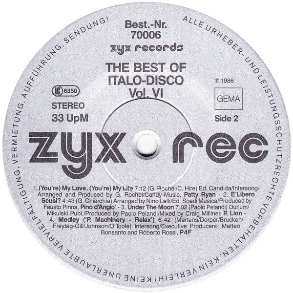 Various Artists - The Best Of Italo-Disco Vol. 6 (Vinyl)