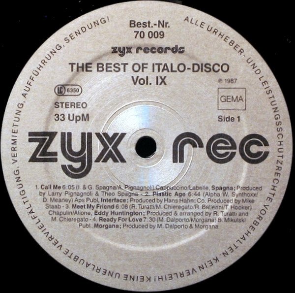 Various Artists - The Best Of Italo-Disco Vol. 9 (Vinyl)