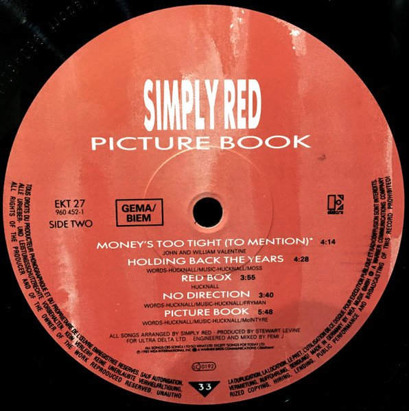 Simply Red - Picture Book (Vinyl)