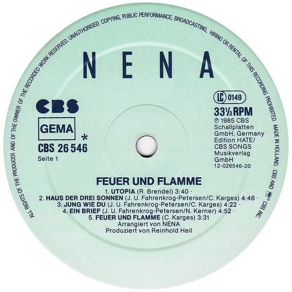 Nena - Feuer Und Flamme (Vinyl)