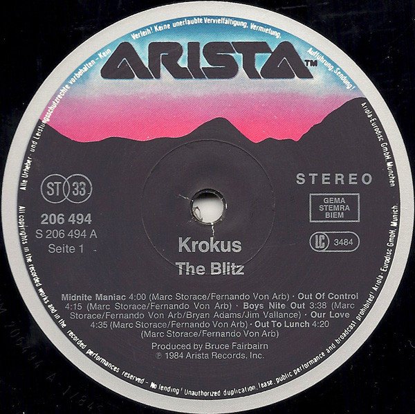 Krokus - The Blitz (Vinyl)