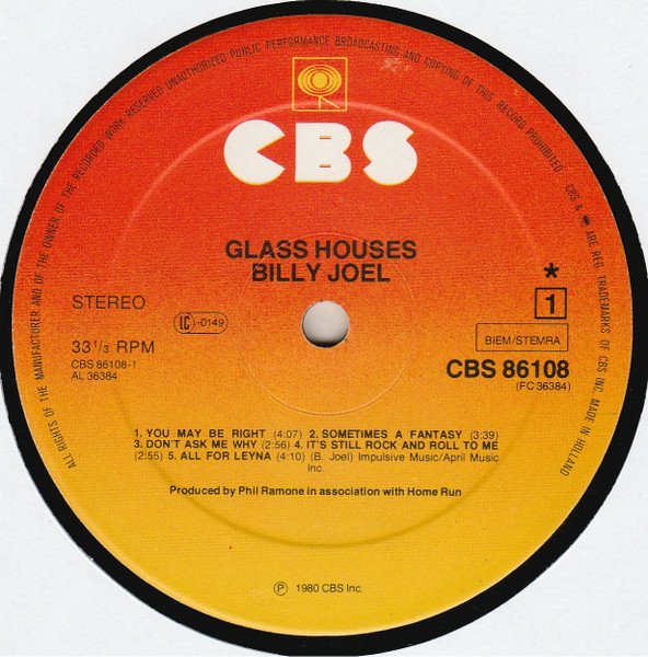 Billy Joel - Glass Houses (Vinyl)