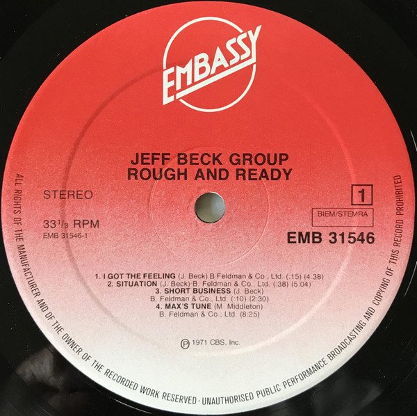 Jeff Beck Group - Rough And Ready (Vinyl)