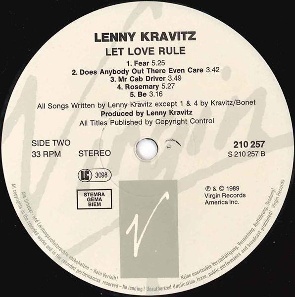 Lenny Kravitz - Let Love Rule (Vinyl)