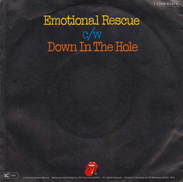 Rolling Stones - Emotional Rescue (Vinyl Single)