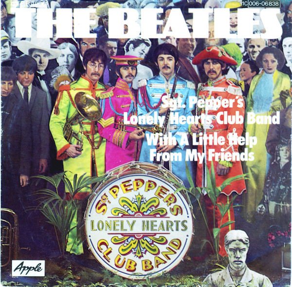 Beatles - Sgt. Pepper's Lonely Hearts Club Band / With A Little Help From My Friends (Vinyl Single)