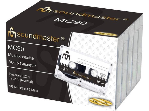 CE Audio-Kassette Soundmaster MC90  (5Stück)