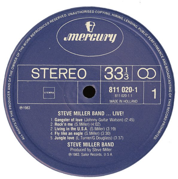 Steve Miller Band - Live! (Vinyl)