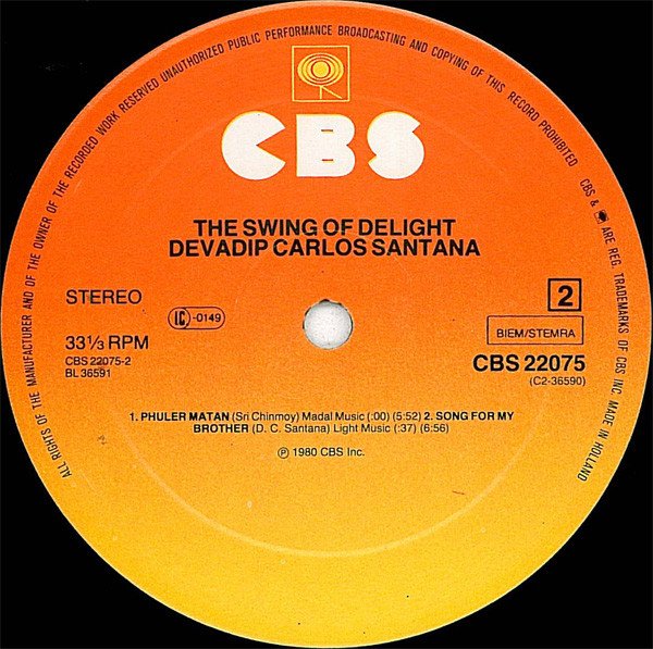 Devadip Carlos Santana - The Swing Of Delight (Vinyl)