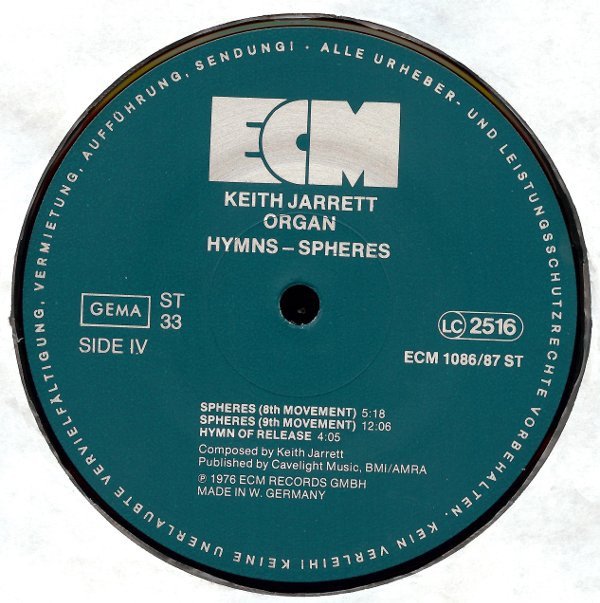 Keith Jarrett - Hymns Spheres (Vinyl)