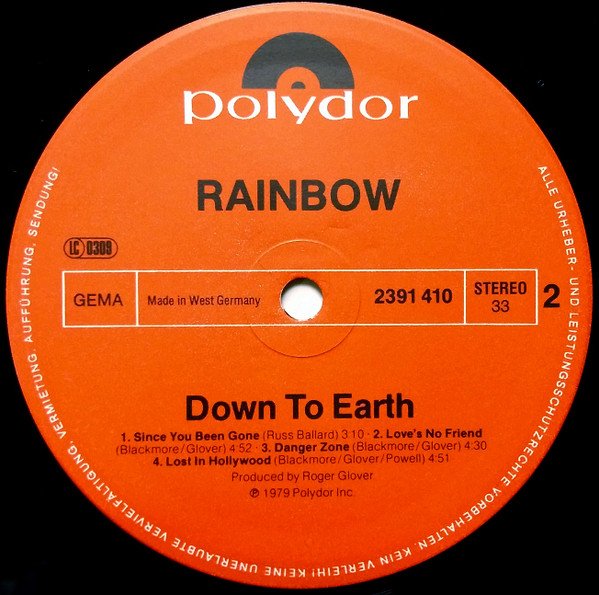Rainbow ‎- Down To Earth (Vinyl)