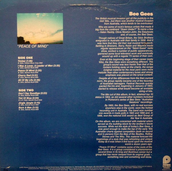 Bee Gees - Peace Of Mind (Vinyl)