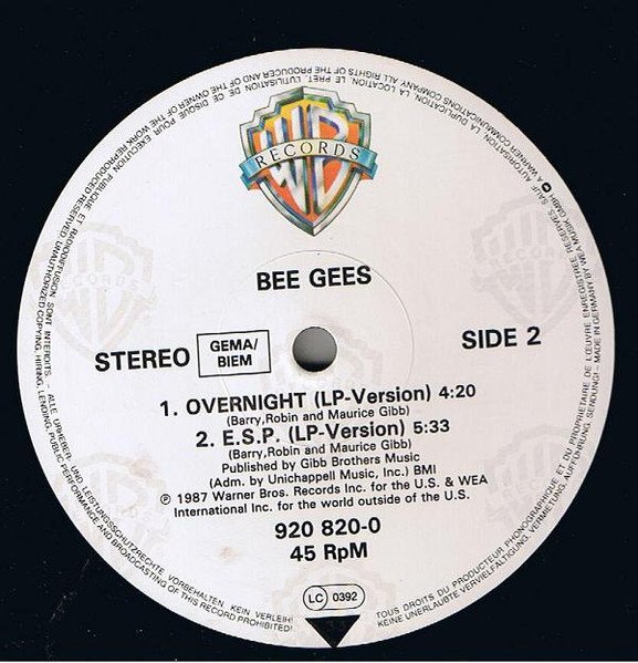 Bee Gees - E•S•P (Vinyl Maxi Single)