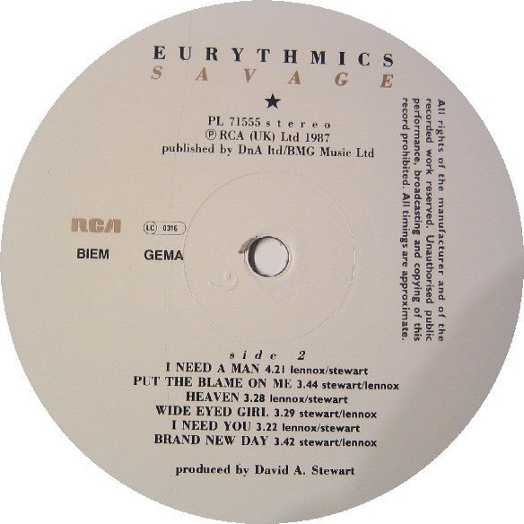 Eurythmics - Savage (Vinyl)